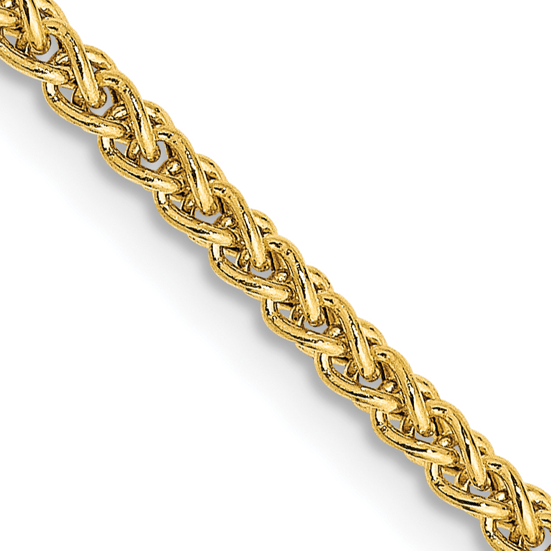 14K 20 inch 2mm Semi-Solid Wheat with Lobster Clasp Chain (BC76-20)
