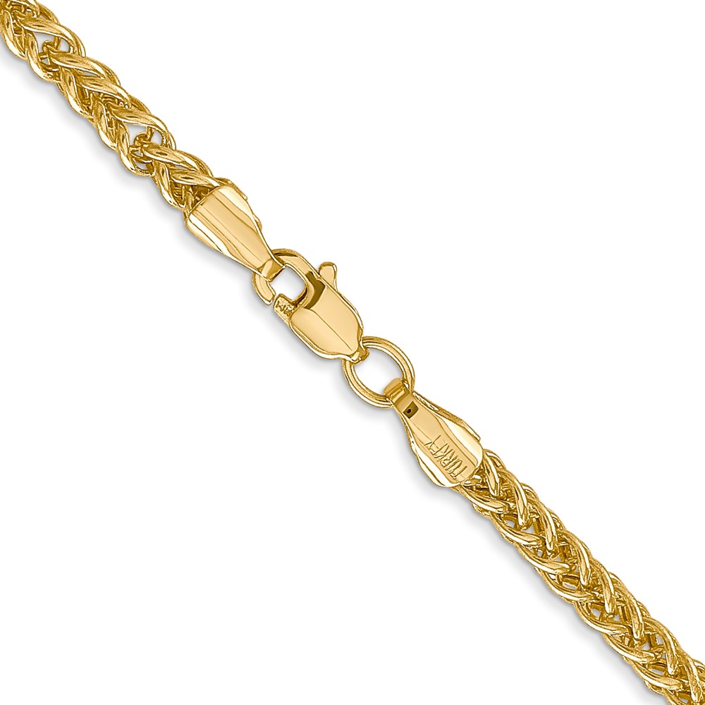 14K 18 inch 2.6mm Semi-Solid 3-Wire Wheat with Lobster Clasp Chain (BC77-18)