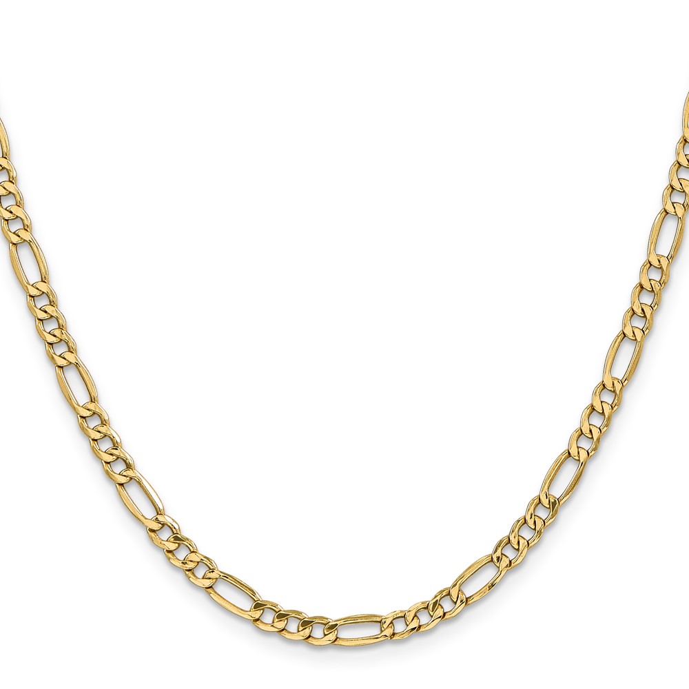 14K 16 inch 4.2mm Semi-Solid Figaro with Lobster Clasp Chain (BC94-16)