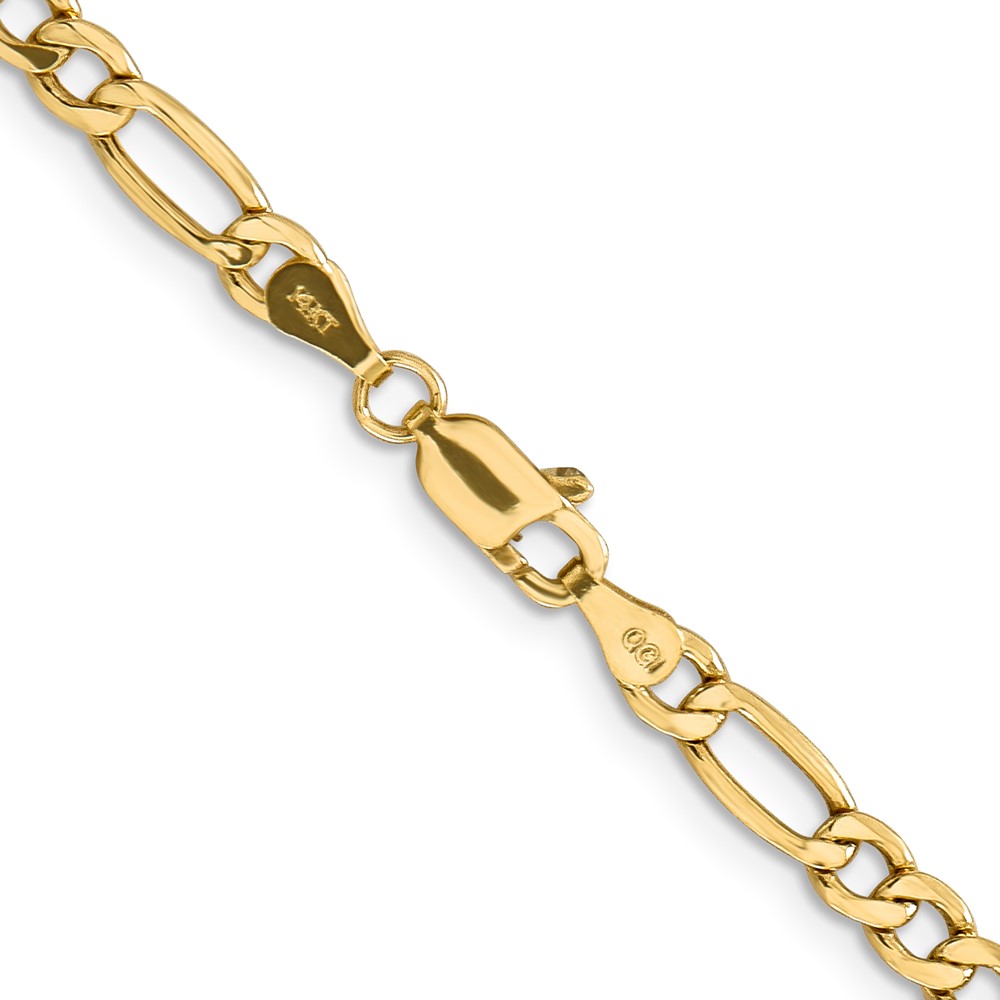 14K 16 inch 4.2mm Semi-Solid Figaro with Lobster Clasp Chain (BC94-16)