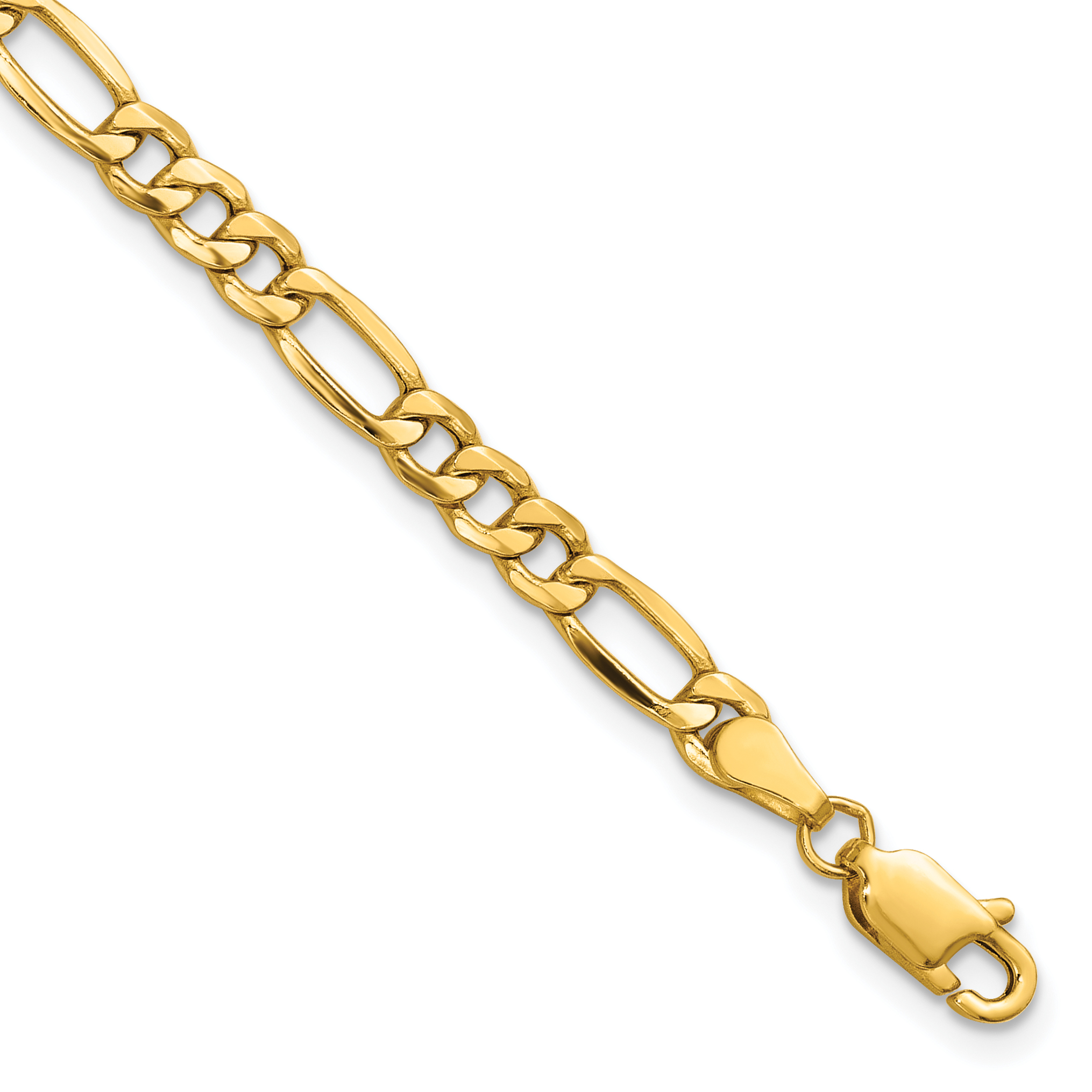 14k 4.2mm Semi-Solid Figaro Chain (BC94-9)