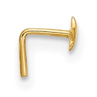 14K Yellow Gold 22 Gauge Polished Star Nose Stud view 2