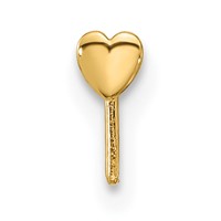 14K Yellow Gold 22 Gauge Polished Heart Nose Stud view 3