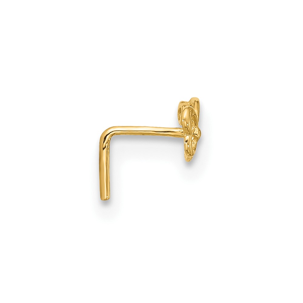 14k 23 Gauge CZ Butterfly Nose Stud (BD110)