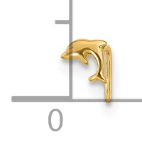 14K Yellow Gold 23 Gauge Dolphin Nose Ring view 4