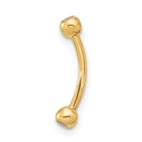 14K 16 Gauge CZ Eyebrow Jewelry view 2