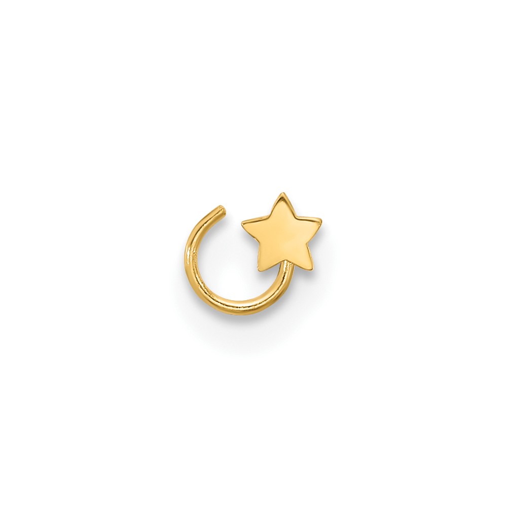 14K 23 Gauge Star Nose Ring Body Jewelry (BD159)
