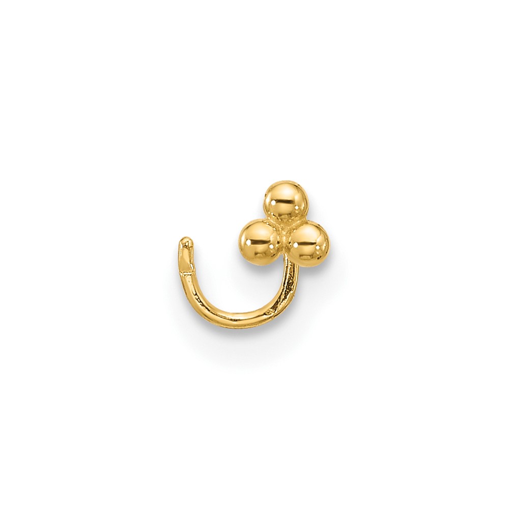 14K 22 Gauge Polished Nose Ring Body Jewelry (BD162)