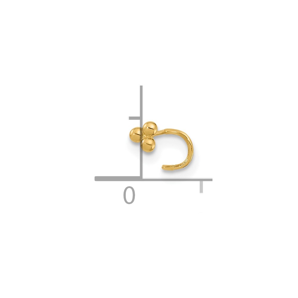 14K 22 Gauge Polished Nose Ring Body Jewelry (BD162)