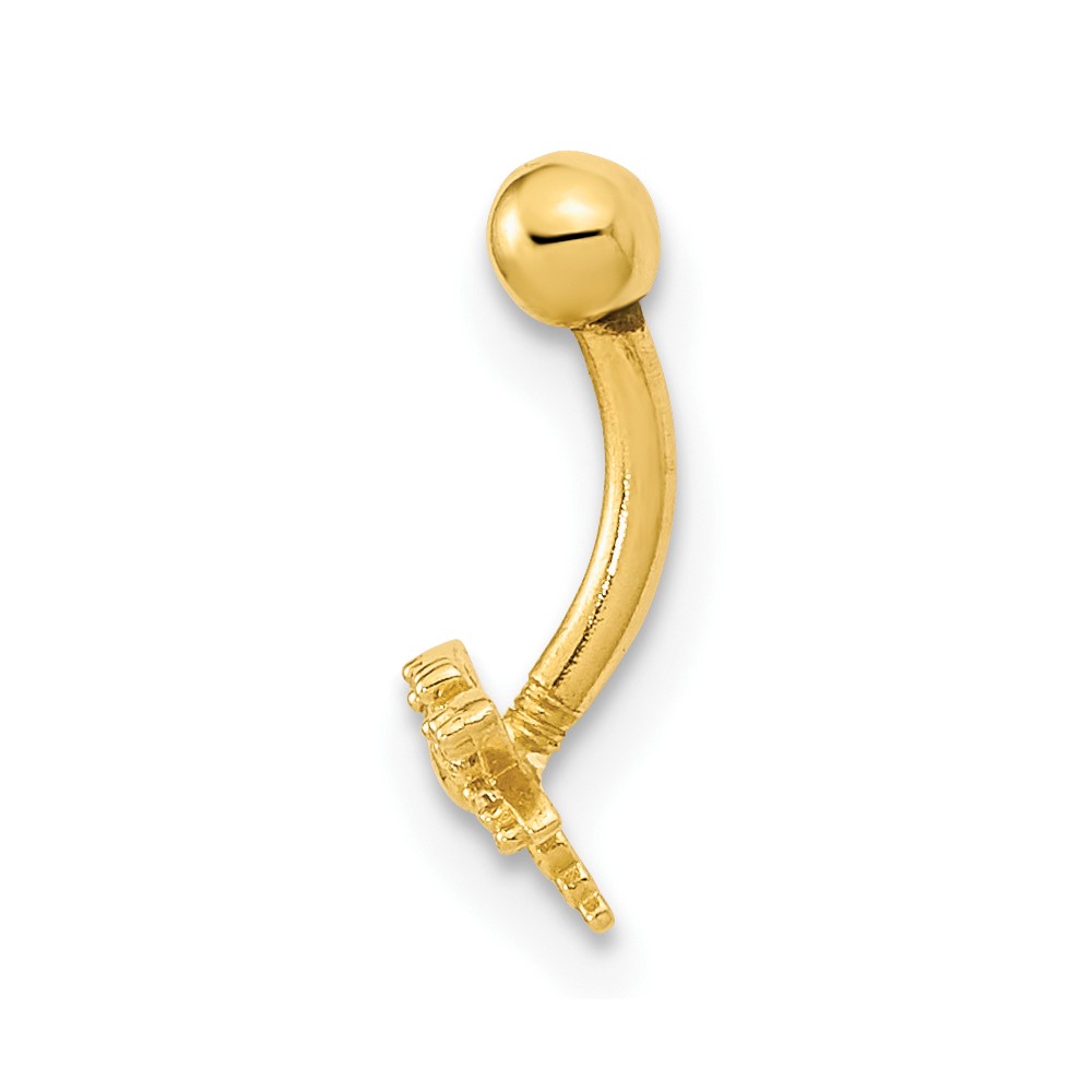 14K 14 Gauge Dragonfly CZ Eyebrow Ring Body Jewelry (BD171)