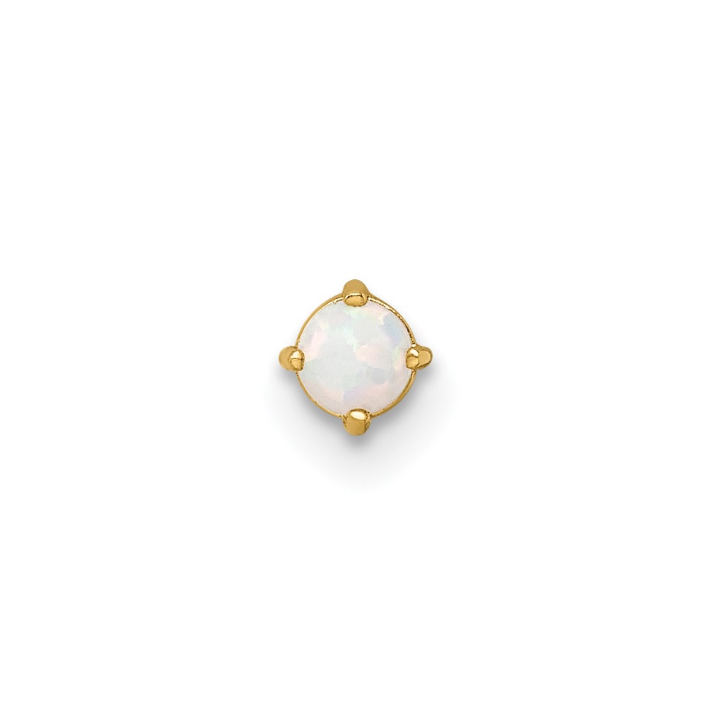 14k 16 Gauge Created Opal Labret Stud (BD183)