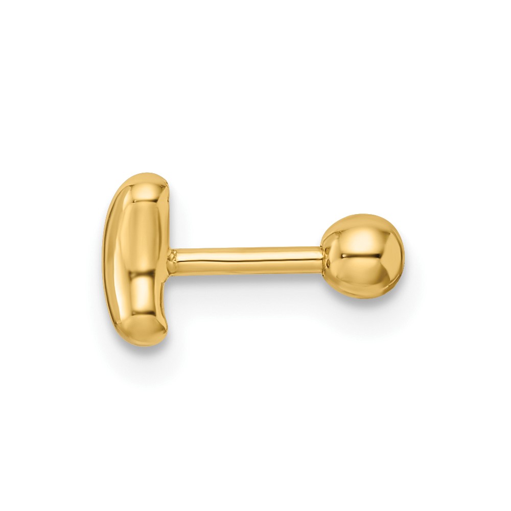 14k 18 Gauge Crescent Moon Labret Stud (BD188)