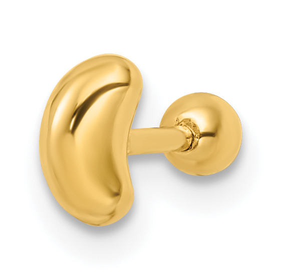 14k 18 Gauge Crescent Moon Labret Stud (BD188)