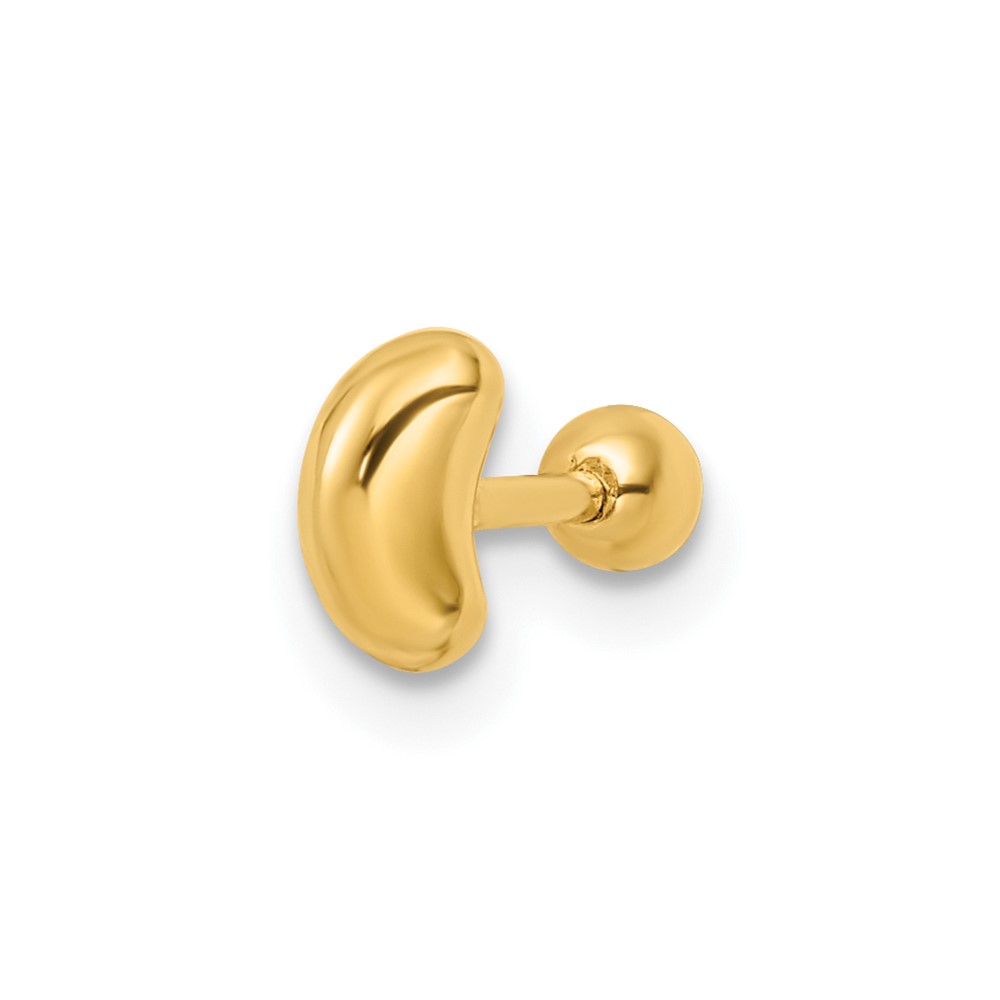 14k 18 Gauge Crescent Moon Labret Stud (BD188)