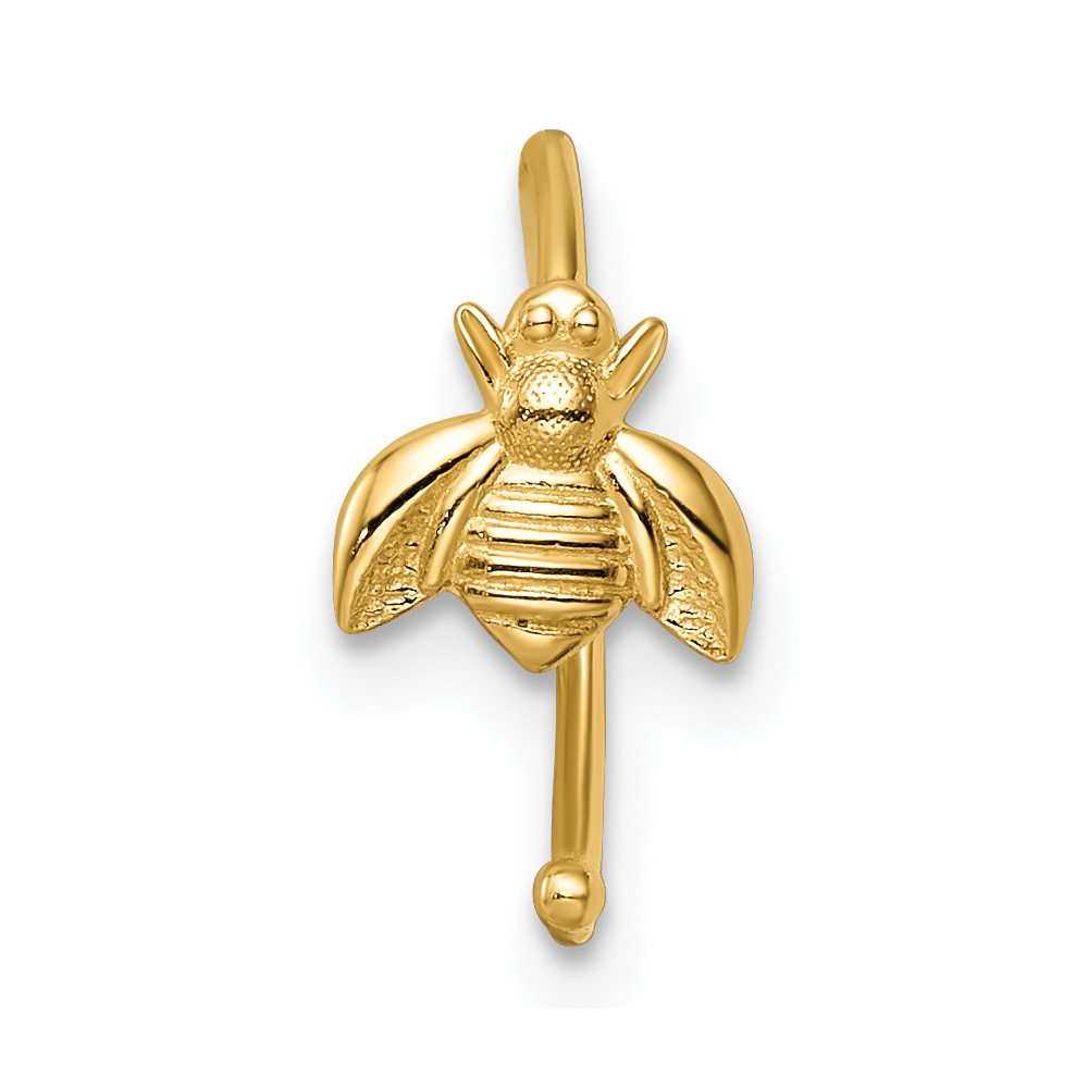 14k 18 Gauge Bumble Bee Nose Ring / Ear Cuff (BD196)