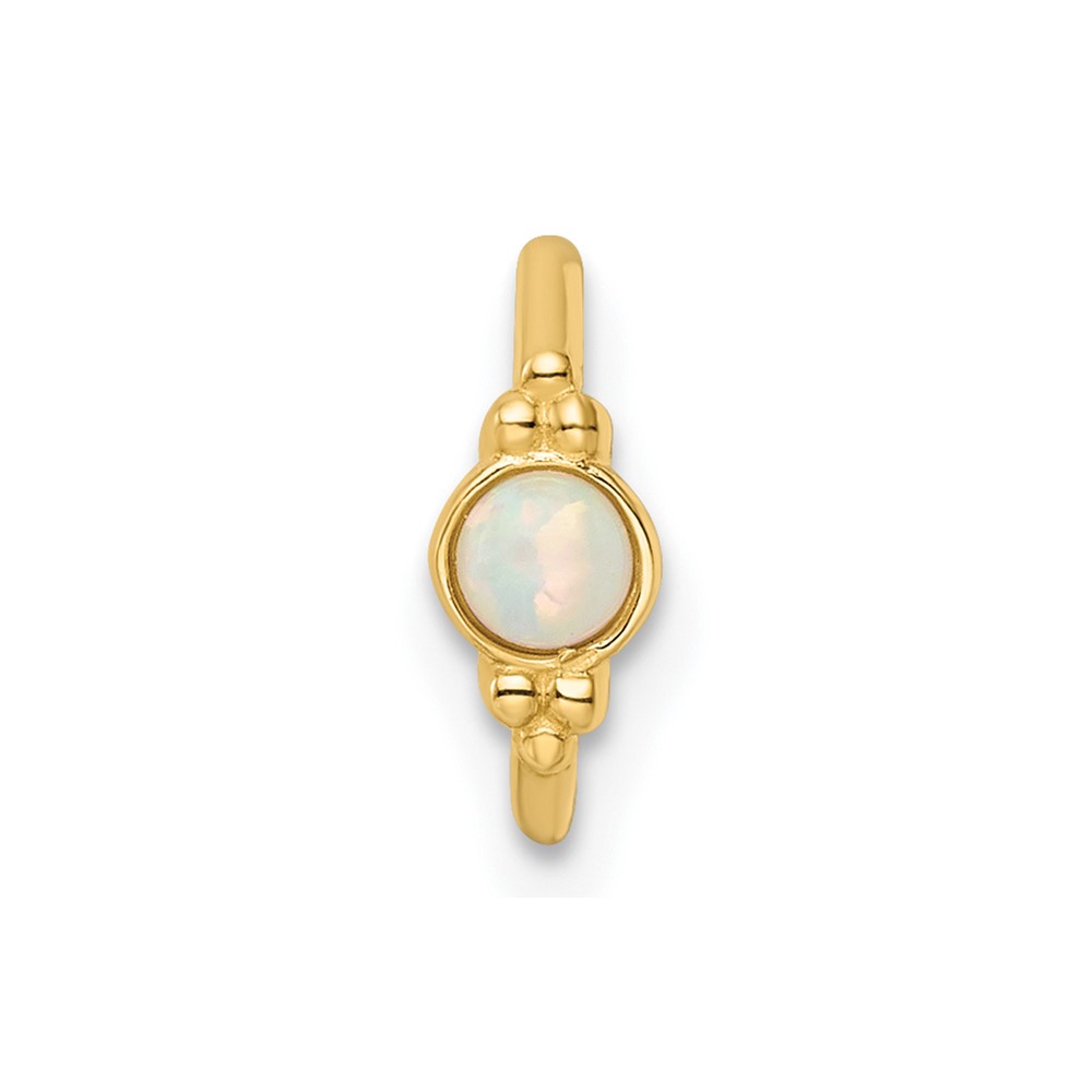 14k 18 Gauge Created Opal Cartilage Ring (BD201)