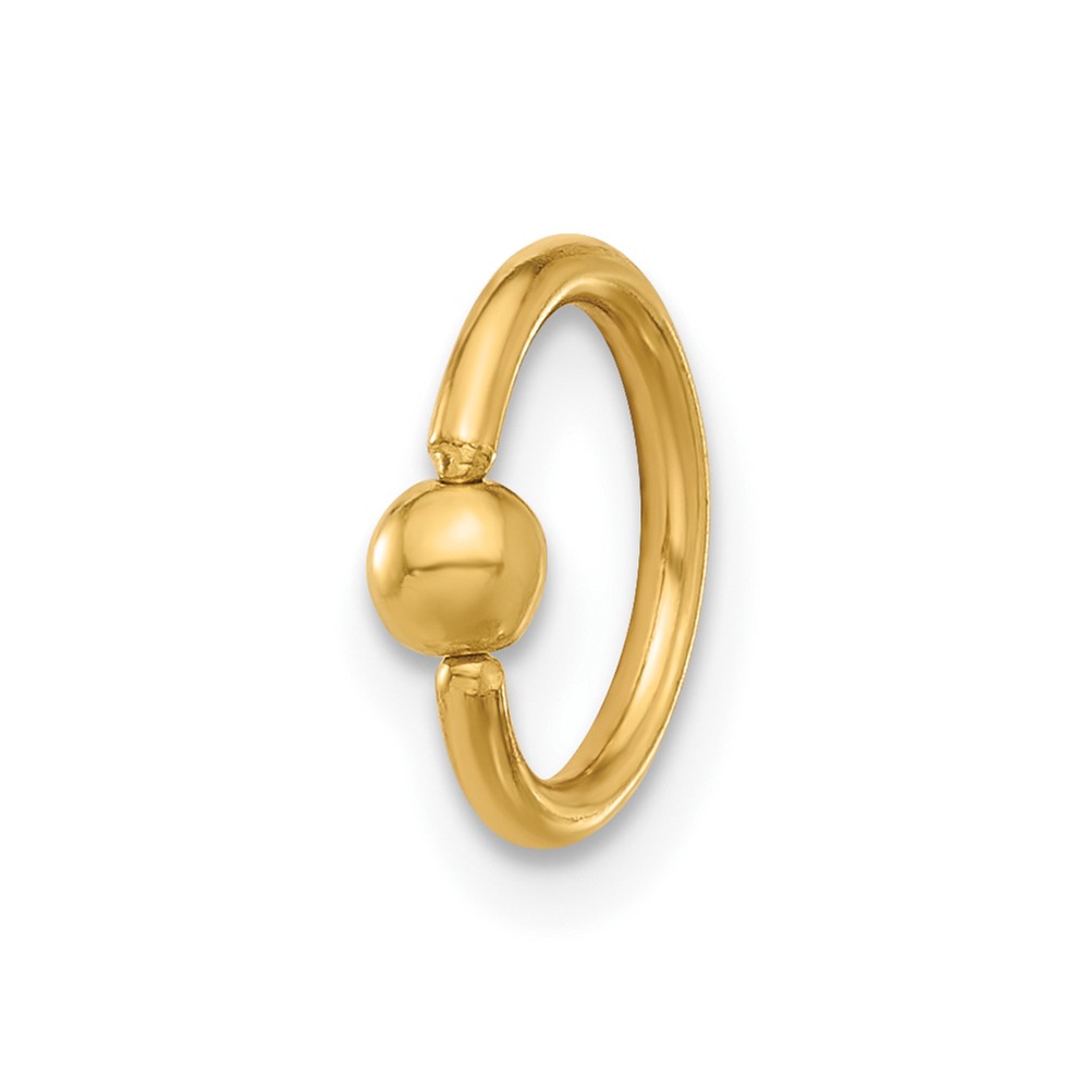 14K 16 Gauge Polished Septum Cartilage Ring (BD273)
