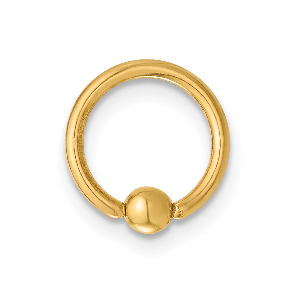 14K 16 Gauge Polished Septum Cartilage Ring (BD273)