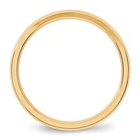 14K Yellow Gold 3mm Beveled Edge Comfort Fit Wedding Band view 2