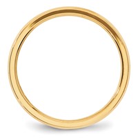14K Yellow Gold 4mm Beveled Edge Comfort Fit Wedding Band view 2
