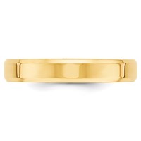 14K Yellow Gold 4mm Beveled Edge Comfort Fit Wedding Band view 3