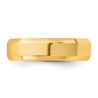 10K 5.5mm Yellow Gold Bevel Edge Comfort Fit Band view 3