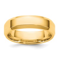 10K 5.5mm Yellow Gold Bevel Edge Comfort Fit Band view 1