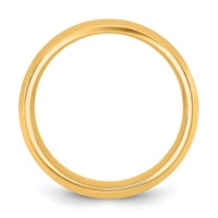 14K 6.5mm Yellow Gold Bevel Edge Comfort Fit Band view 2