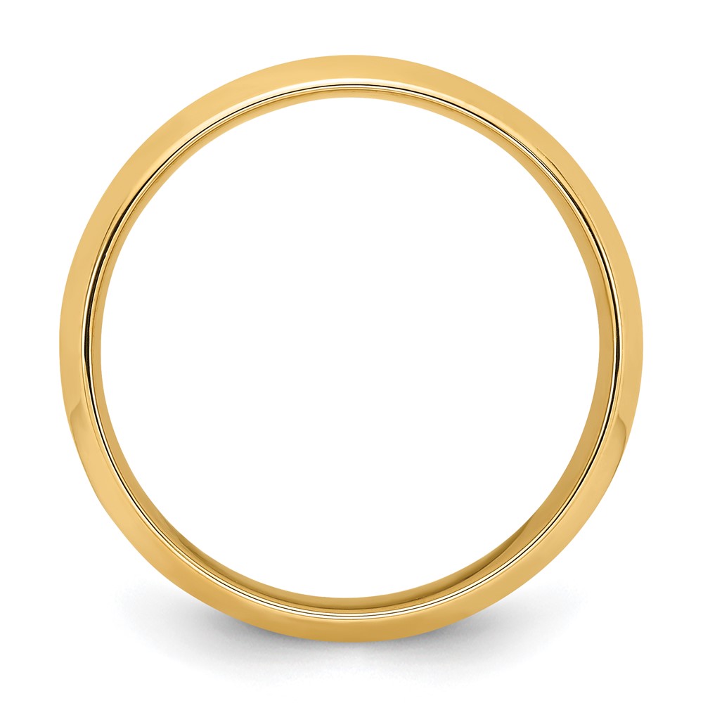 14k Yellow Gold 8mm Beveled Edge Comfort Fit Wedding Band Size 10 (BEC080-10)