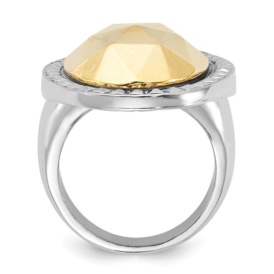 Laundry Silver-tone w/Simulated Gold-tone Pear Ring
