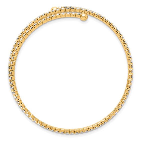 Flash Gold-tone Crystal 2 Row Wrap Bracelet