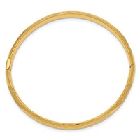 14K Yellow Gold 3/16 Florentine 5mm Hinged Bangle view 2