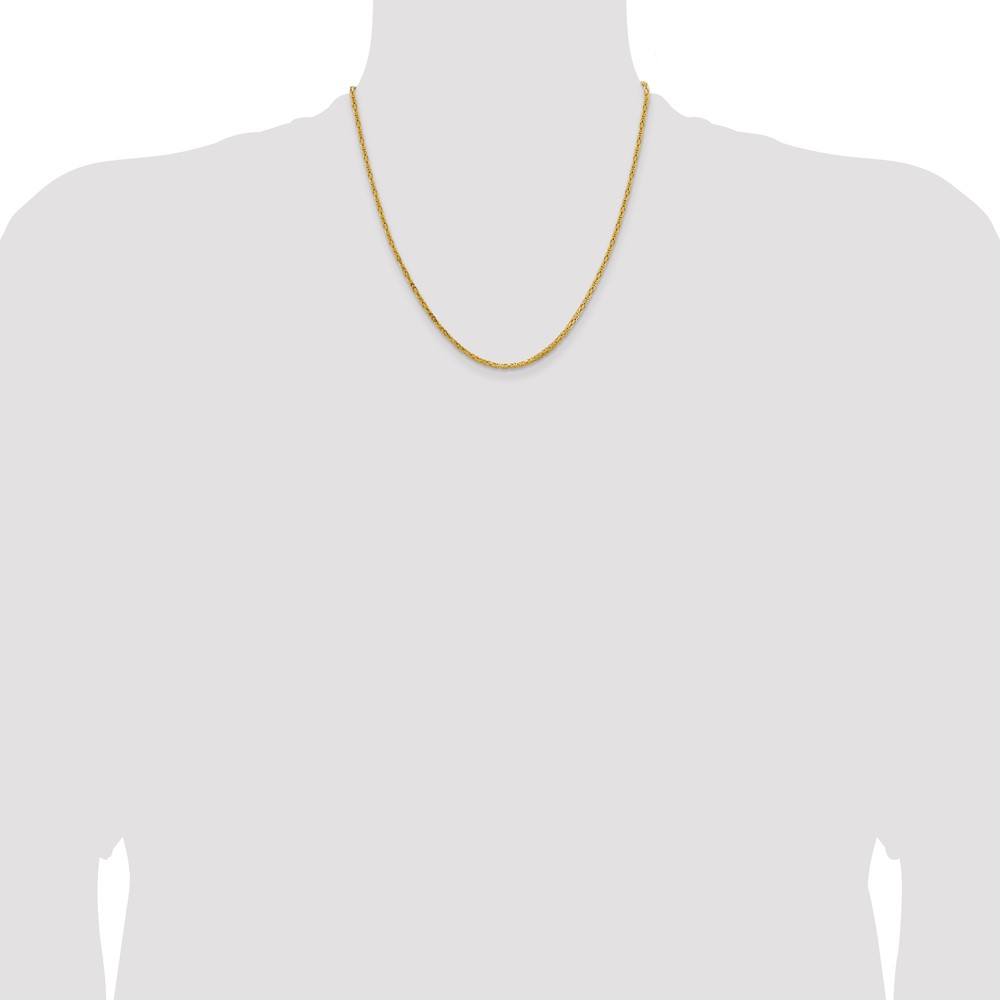 14K 20 inch 2mm Byzantine with Lobster Clasp Chain (BIZ050-20)