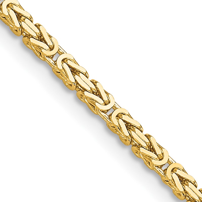 14K 16 inch 2mm Byzantine with Lobster Clasp Chain