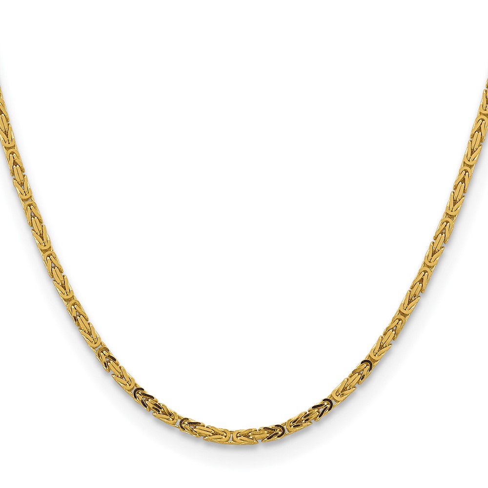 14K 26 inch 2.5mm Byzantine with Lobster Clasp Chain (BIZ070-26)