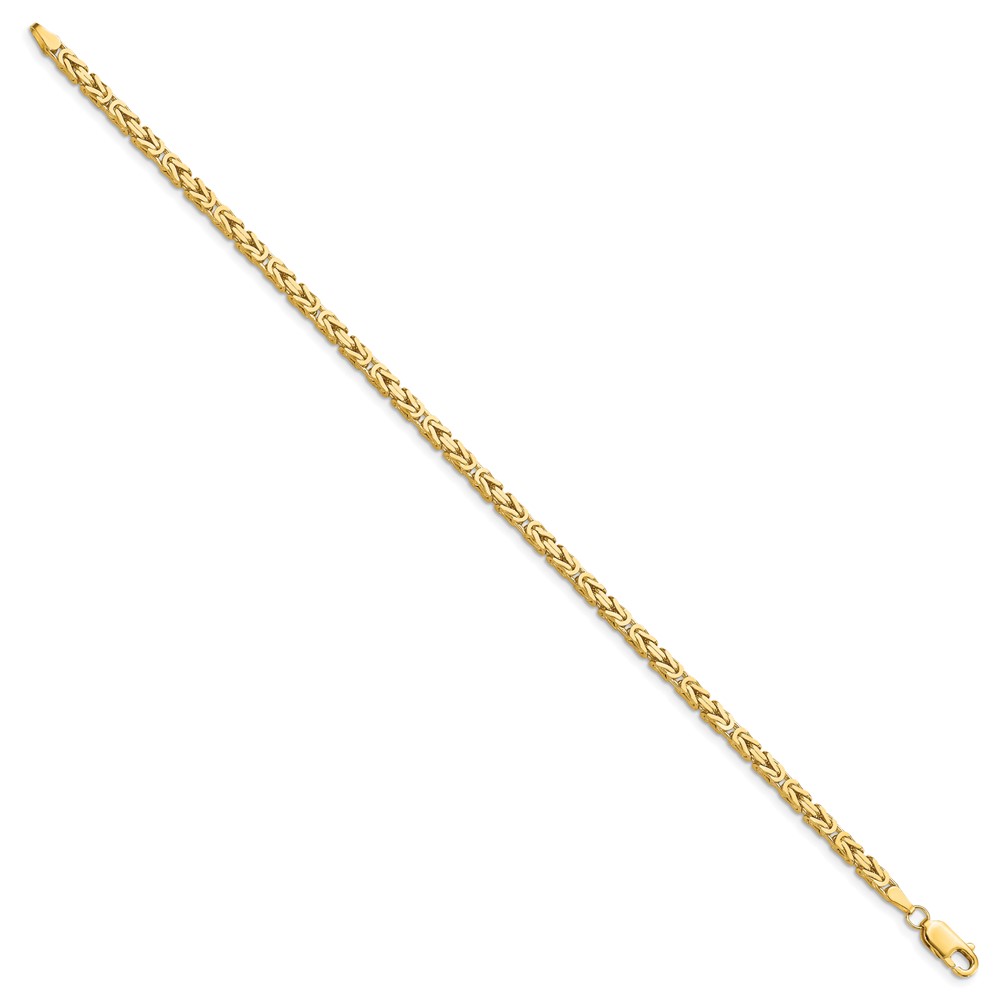 14K 7 inch 2.5mm Byzantine with Lobster Clasp Bracelet (BIZ070-7)