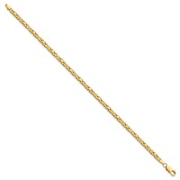 14K 2.5mm Yellow Gold Byzantine Bracelet with Lobster Clasp, 7" view 2
