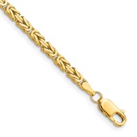 14K 2.5mm Yellow Gold Byzantine Bracelet with Lobster Clasp, 7" view 1