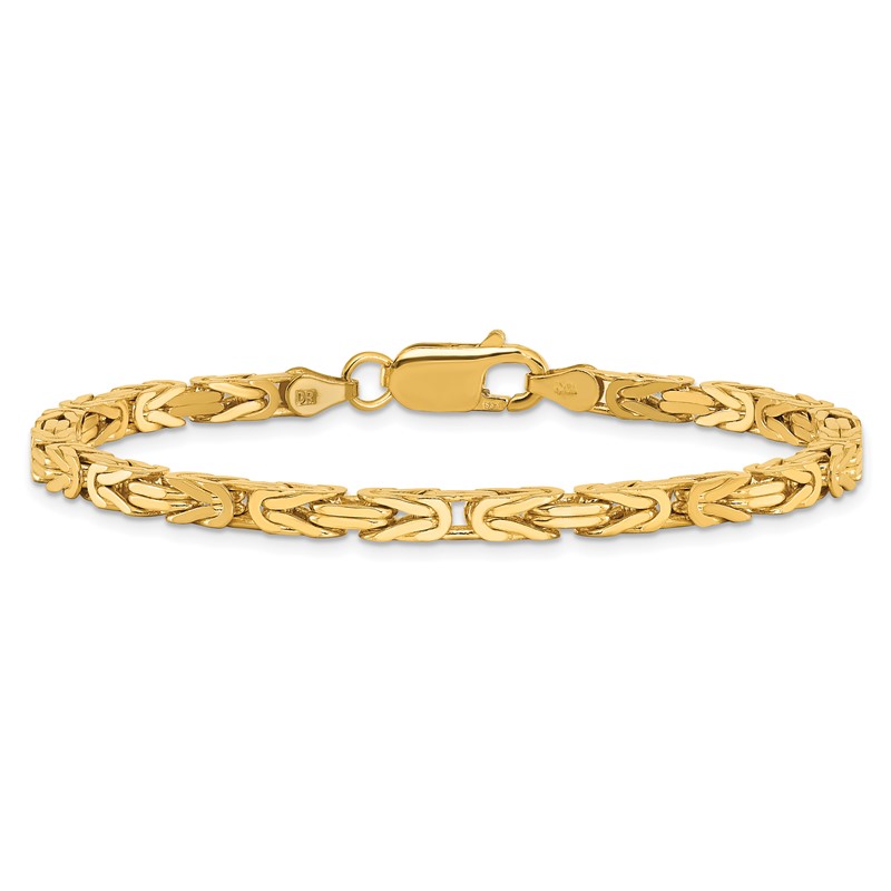 14K 7 inch 3.25mm Byzantine with Lobster Clasp Bracelet