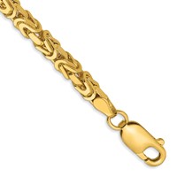 14K 3.25mm Yellow Gold Byzantine Bracelet with Lobster Clasp, 7" view 1