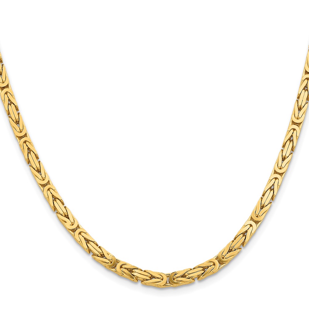 14K 30 inch 4mm Byzantine with Lobster Clasp Chain (BIZ110-30)