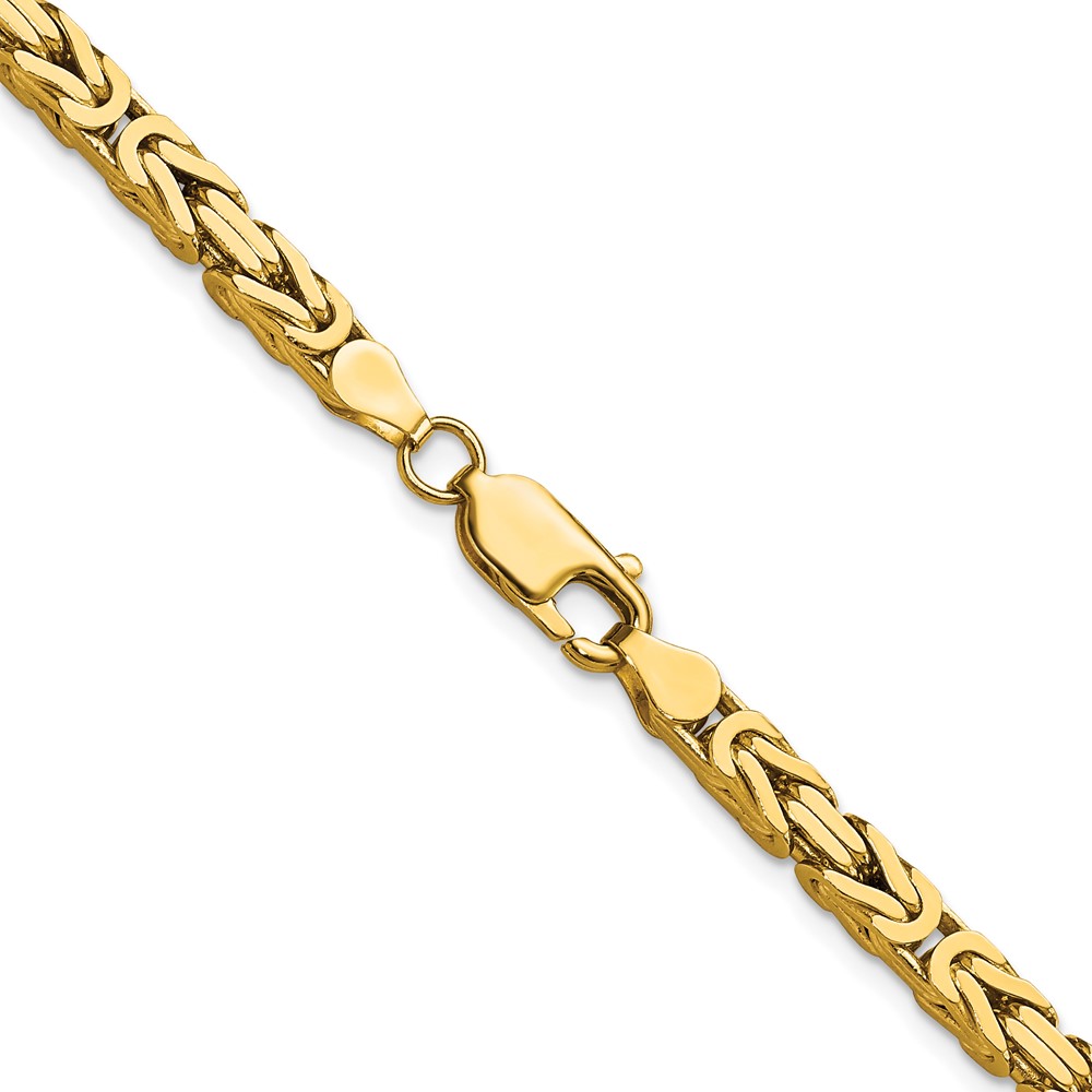 14K 30 inch 4mm Byzantine with Lobster Clasp Chain (BIZ110-30)