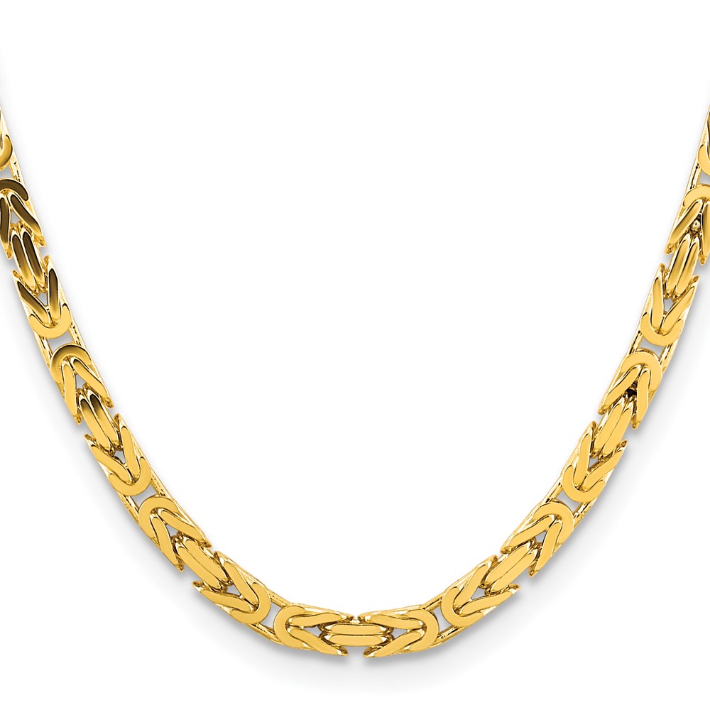 14K 20 inch 5.25mm Byzantine with Lobster Clasp Chain (BIZ150-20)