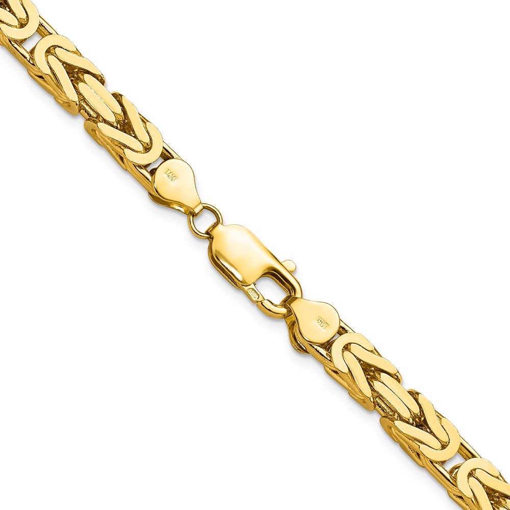14K 20 inch 5.25mm Byzantine with Lobster Clasp Chain (BIZ150-20)