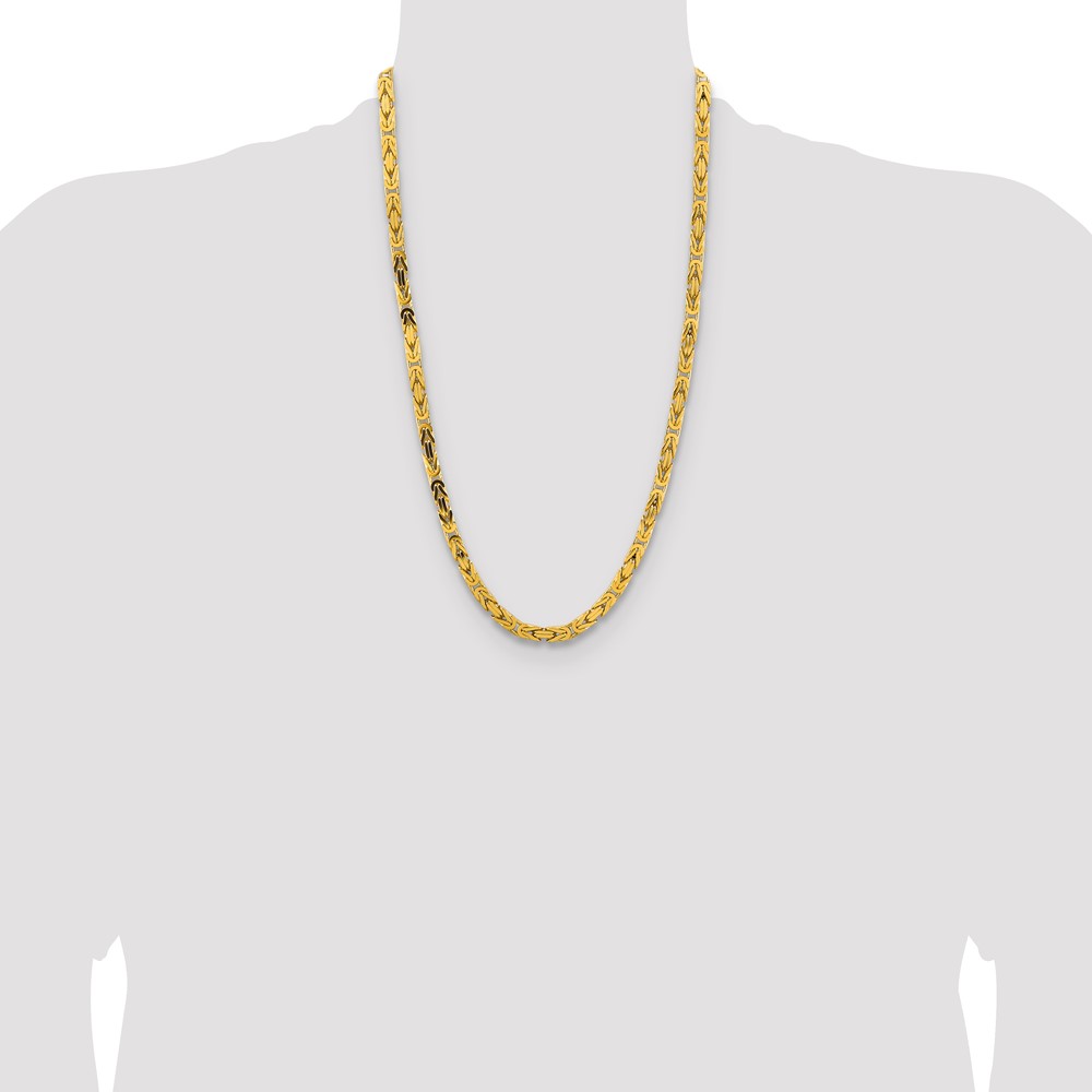 14K 26 inch 5.25mm Byzantine with Lobster Clasp Chain (BIZ150-26)