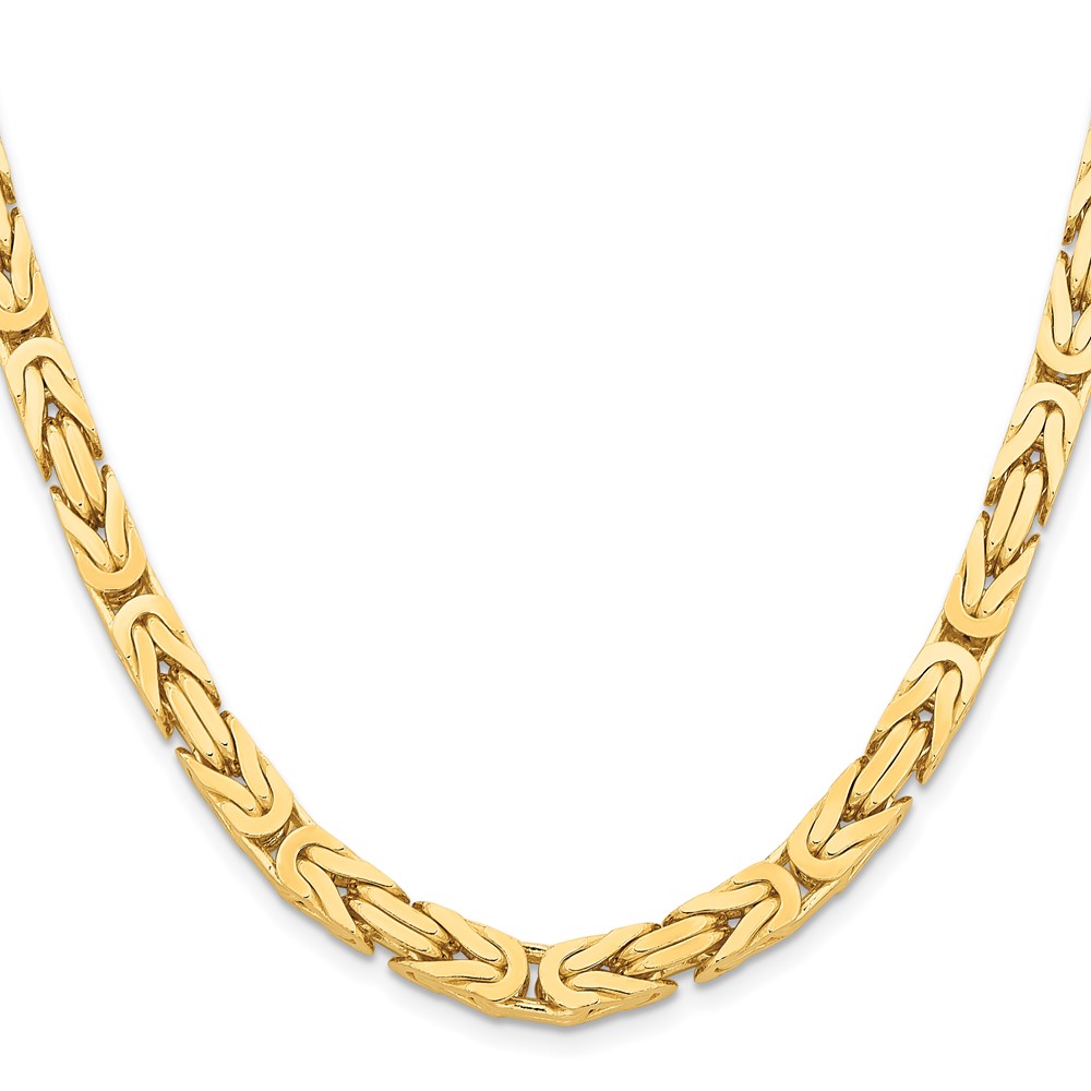 14K 20 inch 6.5mm Byzantine with Lobster Clasp Chain (BIZ180-20)