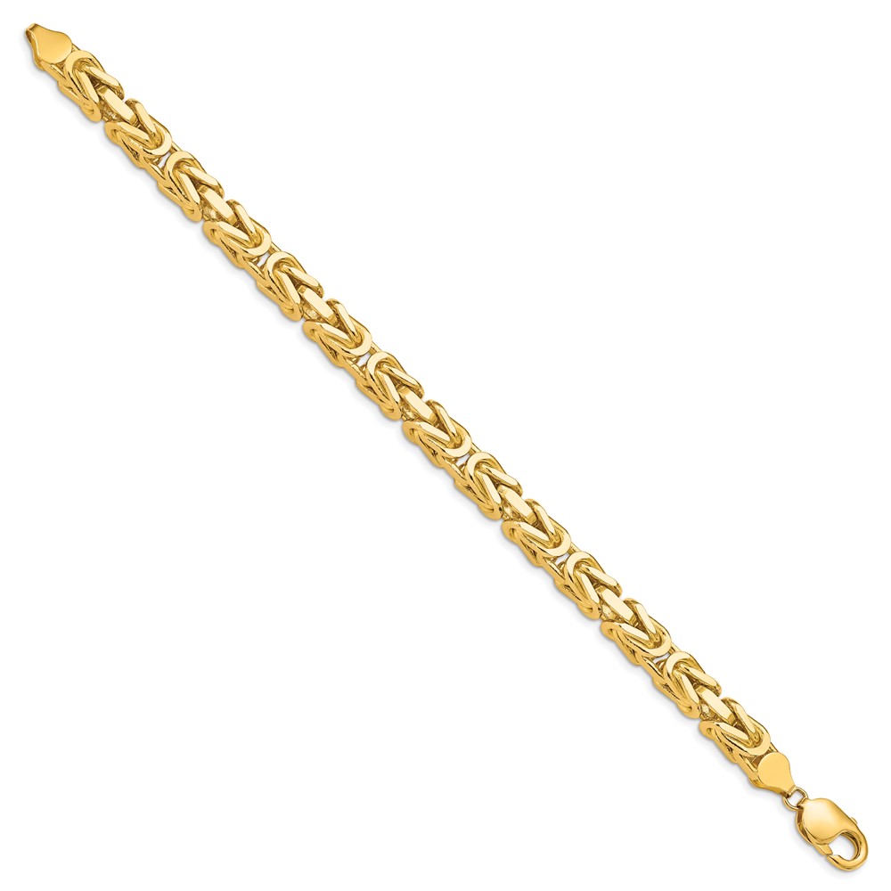 14K 8 inch 6.5mm Byzantine with Lobster Clasp Bracelet (BIZ180-8)