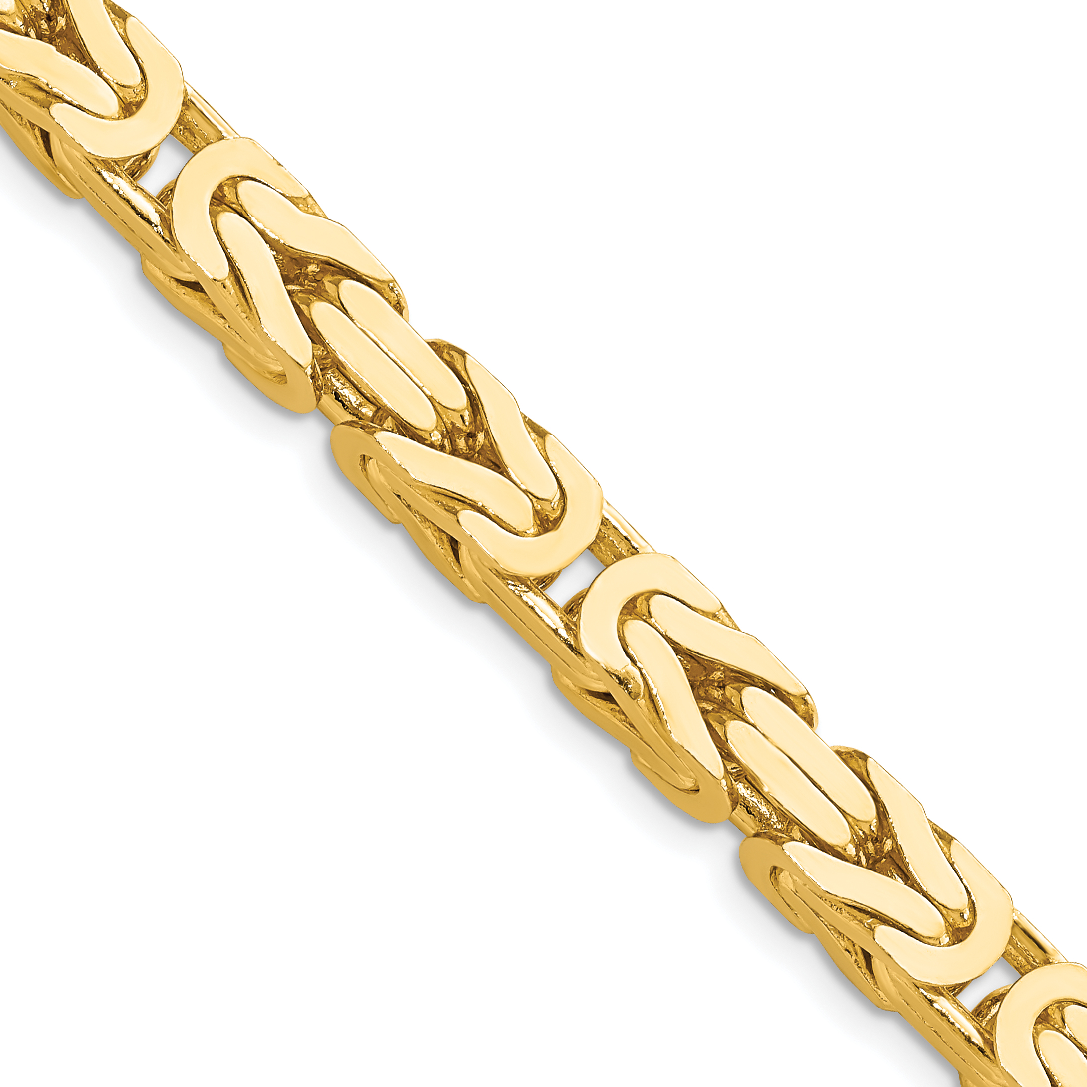 14K 24 inch 6.5mm Byzantine with Lobster Clasp Chain (BIZ180-24)