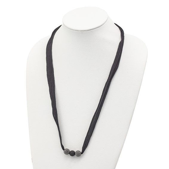 Belle Amore Crystal Beads On Silk Wrap Bracelet