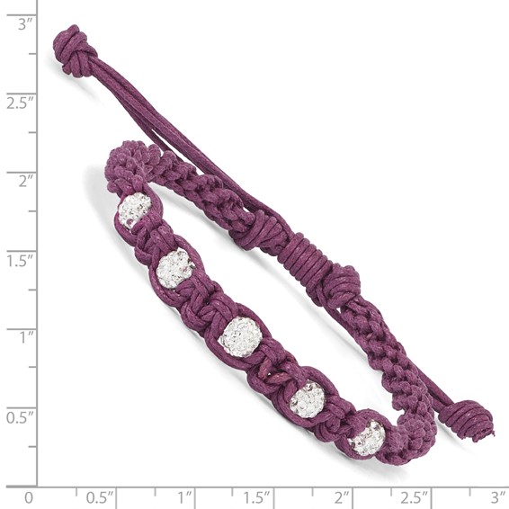 Crystal Macrame Adjustable Bracelet